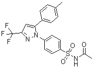CAS 登录号：198471-47-5, N-乙酰基-4-[5-(4-甲基苯基)-3-三氟甲基-1H-吡唑-1-基]苯磺酰胺