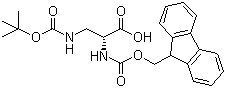 N2-Fmoc-N3-Boc-D-2,3-diaminopropionic acid molecular structure (CAS 198544-42-2)