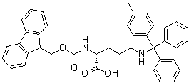 structure of CAS# 198545-20-9, N2-[芴甲氧羰基]-N5-[(4-甲基苯基)二苯基甲基]-D-鸟氨酸