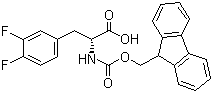 structure of CAS# 198545-59-4, Fmoc-3,4-difluoro-D-phenylalanine