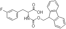 structure of CAS# 198545-72-1, Fmoc-3-fluoro-D-phenylalanine