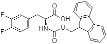 Fmoc-L-3,4-二氟苯丙氨酸分子结构 (CAS 198560-43-9)