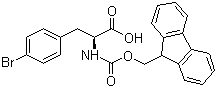 structure of CAS# 198561-04-5, (S)-N-Fmoc-4-Bromophenylalanine