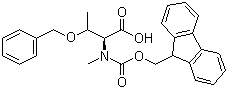 structure of CAS# 198561-81-8, N-芴甲氧羰酰基-N-甲基-O-苄基-L-苏氨酸