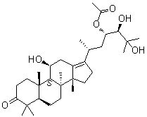 CAS # 19865-75-9, Alisol A 23-acetate, (8alpha,9beta,11beta,14beta,23S,24R)-23-(Acetyloxy)-11,24,25-trihydroxydammar-13(17)-en-3-one