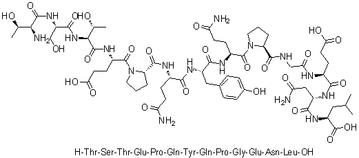 CAS 登录号：198754-34-6, L-苏氨酰-L-丝氨酰-L-苏氨酰-L-alpha-谷氨酰-L-脯氨酰-L-谷氨酰胺酰-L-酪氨酰-L-谷氨酰胺酰-L-脯氨酰甘氨酰-L-alpha-谷氨酰-L-天冬氨酰胺酰-L-亮氨酸