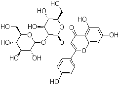 CAS 登录号：19895-95-5, 山奈酚 3-O-beta-D-槐糖苷