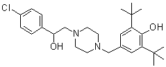 CAS # 199467-52-2, 4-[[3,5-Bis(1,1-dimethylethyl)-4-hydroxyphenyl]methyl]-alpha-(4-chlorophenyl)-1-piperazineethanol