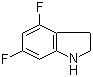 4,6-二氟-2,3-二氢吲哚分子结构 (CAS 199526-98-2)