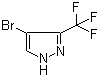 structure of CAS# 19968-17-3, 4-Bromo-3-(trifluoromethyl)-1H-pyrazole