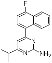 structure of CAS# 199864-87-4, 2-Amino-4-(4-fluoronaphth-1-yl)-6-isopropylpyrimidine