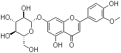 structure of CAS# 19993-32-9, Chrysoeriol 7-O-glucoside