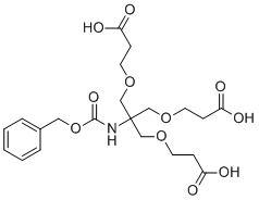 CAS # 200133-16-0, 3-[2-Benzyloxycarbonylamino-3-(2-carboxy-ethoxy)-2-(2-carboxy-ethoxymethyl)-propoxy]-propionic acid, 3-[3-(2-carboxyethoxy)-2-(2-carboxyethoxymethyl)-2-(phenylmethoxycarbonylamino)propoxy]propanoic acid