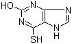 structure of CAS# 2002-59-7, 2-Hydroxy-6-mercaptopurine