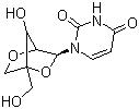 1-(2'-O,4-C-Methylene-beta-D-ribofuranosyl)uridine molecular structure (CAS 200435-92-3)
