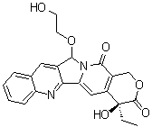 (4S)-4-乙基-4-羟基-12-(2-羟基乙氧基)-1H-吡喃并[3',4':6,7]吲哚嗪并[1,2-b]喹啉-3,14(4H,12H)-二酮分子结构 (CAS 200619-13-2)