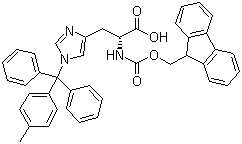 CAS 登录号：200926-19-8, N-(9-芴甲氧羰基)-N'-(4-甲基三苯甲基)-D-组氨酸