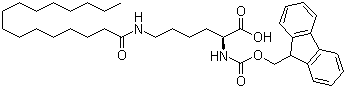structure of CAS# 201004-46-8, Fmoc-Lys(palmitoyl)-OH