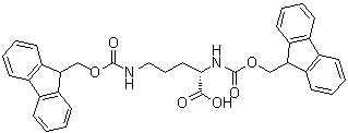 structure of CAS# 201046-59-5, N2,N5-二[芴甲氧羰基]-L-鸟氨酸