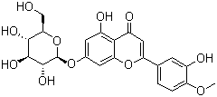 CAS 登录号：20126-59-4, 香叶木素 7-O-beta-D-葡萄糖苷