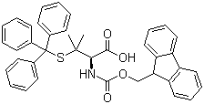 structure of CAS# 201531-88-6, Fmoc-S-Trityl-L-penicillamine