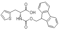 structure of CAS# 201532-42-5, (R)-2-[[[(9H-Fluoren-9-yl)methoxy]carbonyl]amino]-3-(thiophen-2-yl)propanoic acid
