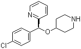 structure of CAS# 201594-84-5, (S)-2-[(4-Chlorophenyl)(4-piperidinyloxy)methyl]pyridine