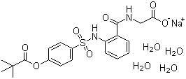 Sivelestat sodium molecular structure (CAS 201677-61-4)
