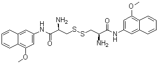 [R-(R*,R*)]-3,3'-Dithiobis[2-amino-N-(4-methoxy-2-naphthalenyl)propanamide] molecular structure (CAS 201930-05-4)