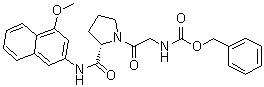 N-[(苯基甲氧基)羰基]甘氨酰-N-(4-甲氧基-2-萘基)-L-脯氨酰胺分子结构 (CAS 201983-16-6)