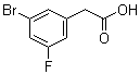 3-溴-5-氟苯乙酸分子结构 (CAS 202000-99-5)