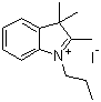 2,3,3-三甲基-1-丙基-3H-吲哚鎓碘化物分子结构 (CAS 20205-29-2)