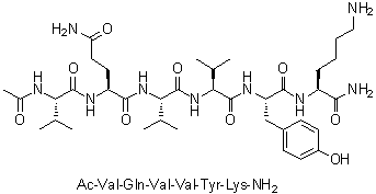 CAS 登录号：2022956-51-8, N-乙酰基-L-缬氨酰-L-谷氨酰胺酰-L-缬氨酰-L-缬氨酰-L-酪氨酰-L-赖氨酰胺
