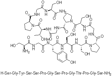 CAS # 2022956-61-0, L-Serylglycyl-L-tyrosyl-L-seryl-L-seryl-L-prolylglycyl-L-seryl-L-prolylglycyl-L-threonyl-L-prolylglycyl-L-serinamide