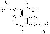 structure of CAS# 20246-81-5, 4,4'-Dinitro-1,1'-biphenyl-2,2'-dicarboxylic acid