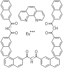 CAS # 202460-56-8, Tris(dinaphthoylmethane) mono(phenathroline)europium (III), ADS 053RE,