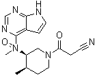 CAS # 2028267-73-2, (3R,4R)-4-Methyl-3-(methyloxido-7H-pyrrolo[2,3-d]pyrimidin-4-ylamino)-beta-oxo-1-piperidinepropanenitrile