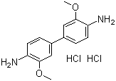 structure of CAS# 20325-40-0, 3,3'-Dimethoxybenzidine dihydrochloride