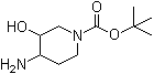structure of CAS# 203503-03-1, tert-Butyl 4-amino-3-hydroxypiperidine-1-carboxylate