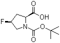 structure of CAS# 203866-13-1, (2S,4S)-N-Boc-顺式-4-氟-L-脯氨酸