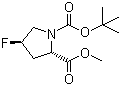 structure of CAS# 203866-18-6, (2S,4R)-4-氟-1,2-吡咯烷二羧酸 1-叔丁酯 2-甲酯