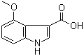 structure of CAS# 203937-50-2, 4-甲氧基-1H-吲哚-3-甲酸