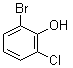 2-溴-6-氯苯酚分子结构 (CAS 2040-88-2)