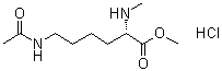 N6-乙酰基-N2-甲基-L-赖氨酸甲酯盐酸盐分子结构 (CAS 2044709-75-1)