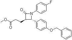 structure of CAS# 204589-80-0, (3R,4S)-1-(4-氟苯基)-2-氧代-4-[4-(苄氧基)苯基]-3-氮杂环丁烷丙酸甲酯