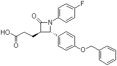 (3R,4S)-1-(4-氟苯基)-2-氧代-4-[4-(苄氧基)苯基]-3-氮杂环丁烷丙酸分子结构 (CAS 204589-82-2)