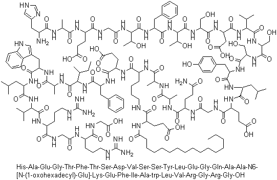 利拉鲁肽分子结构 (CAS 204656-20-2)