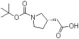 structure of CAS# 204688-60-8, (R)-N-Boc-3-pyrrolidineacetic acid