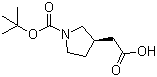 structure of CAS# 204688-61-9, (S)-1-N-Boc-3-pyrrolidineacetic acid