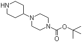 structure of CAS# 205059-24-1, tert-Butyl 4-(piperidin-4-yl)piperazine-1-carboxylate